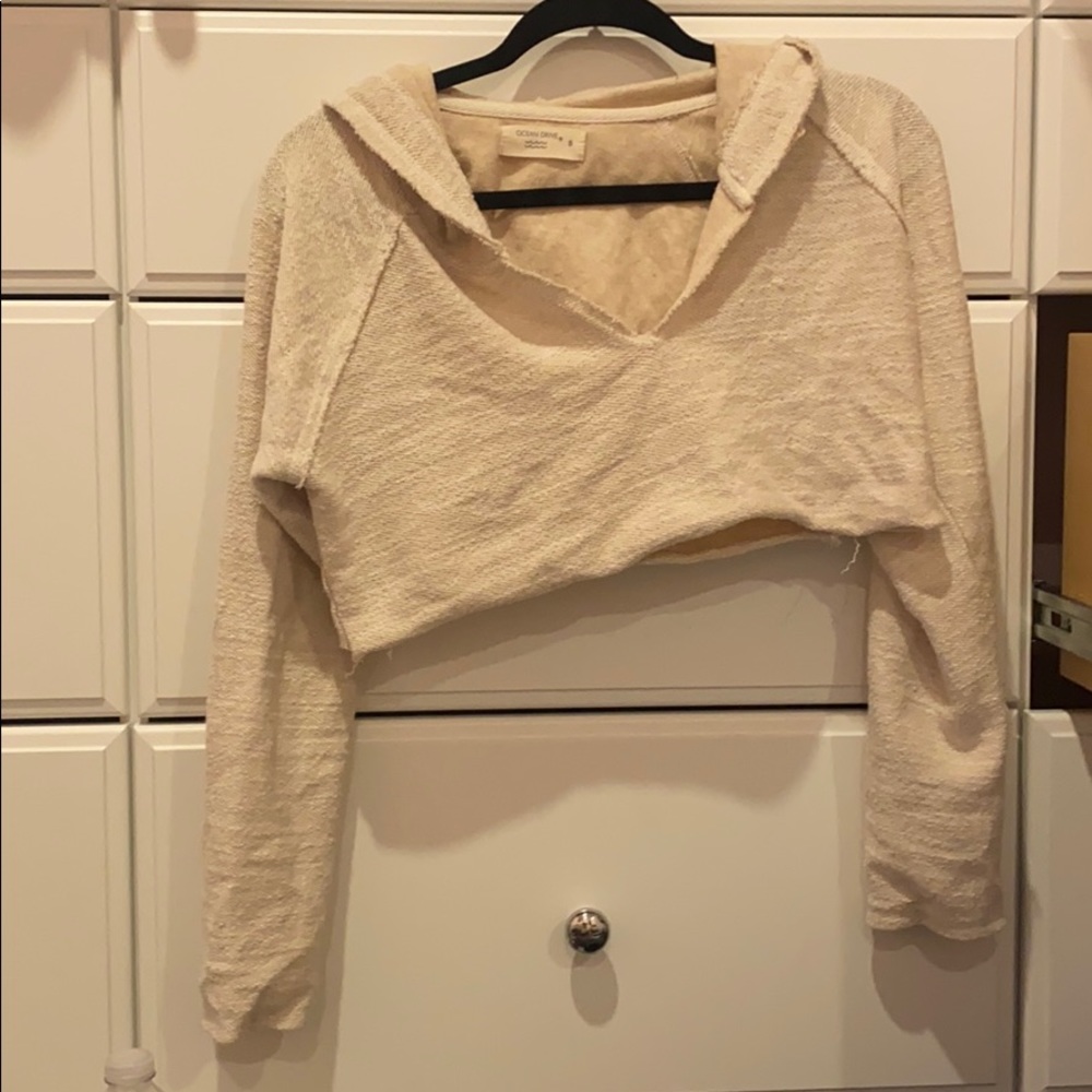 Ocean Drive Cropped Long Sleeve Top